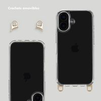 Selencia Coque arrière avec crochets amovibles Apple iPhone 16 - Transparent