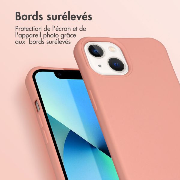 imoshion Coque de couleur avec cordon amovible Apple iPhone 13 - Peach