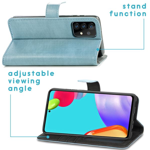 imoshion Étui de télephone portefeuille Samsung Galaxy A52(s) (5G/4G) - Bleu clair