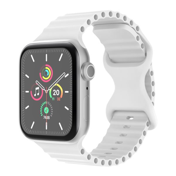 imoshion Bracelet en silicone athlétique Apple Watch Series 1 à 10 / SE / Ultra (2) (44/45/46/49 mm) - Blanc