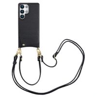 Selencia Coque de télephone Nova avec cordon et porte-cartes Samsung Galaxy S25 Ultra - Noir