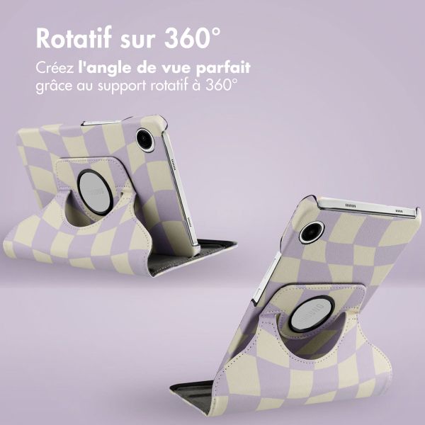 imoshion Coque tablette Design rotatif à 360° Samsung Galaxy Tab A9 8.7 pouces - Dancing Cubes