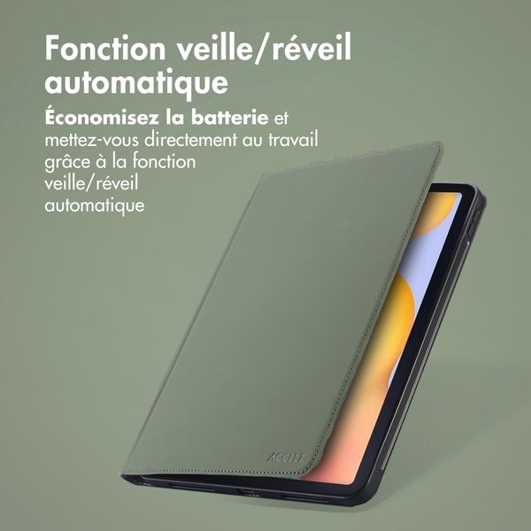 Accezz Coque tablette Classic Samsung Galaxy Tab S6 Lite (2020/2022/2024)  - Vert