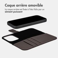 imoshion Étui portefeuille luxe 2-en-1 amovible Apple iPhone 17 Pro - Marron