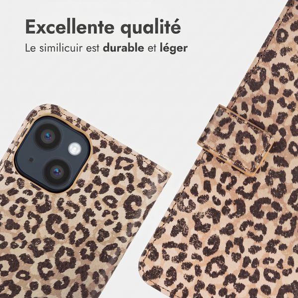 imoshion Étui de télephone portefeuille Design Apple iPhone 14 - Leopard Mood