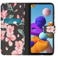 imoshion Coque silicone design Galaxy A21s - Blossom Watercolor Black