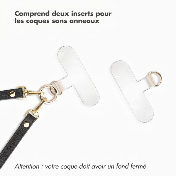 Selencia Cordon de téléphone crossbody - Noir