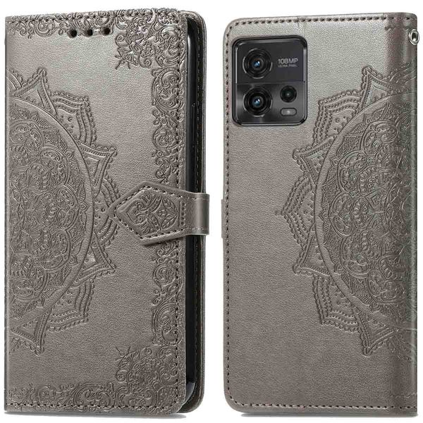 imoshion Etui de téléphone portefeuille Mandala Motorola Moto G72 - Gris