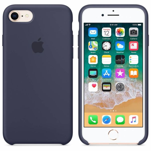 Apple Coque en silicone Apple iPhone SE (2022 / 2020) / 8 / 7 - Midnight Blue