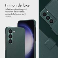 Accezz Étui de télephone portefeuille en cuir 2-en-1 avec MagSafe Samsung Galaxy S23 - Cedar Green