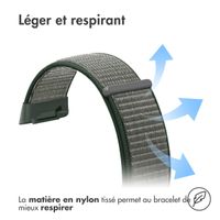 imoshion Bracelet en nylon le Fitbit Charge 5 / Charge 6 - Taille S - Gris foncé