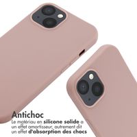 imoshion Coque en silicone avec cordon Apple iPhone 13 - Sand Pink
