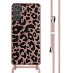 imoshion Coque design en silicone avec cordon Samsung Galaxy S21 Plus - Animal Pink