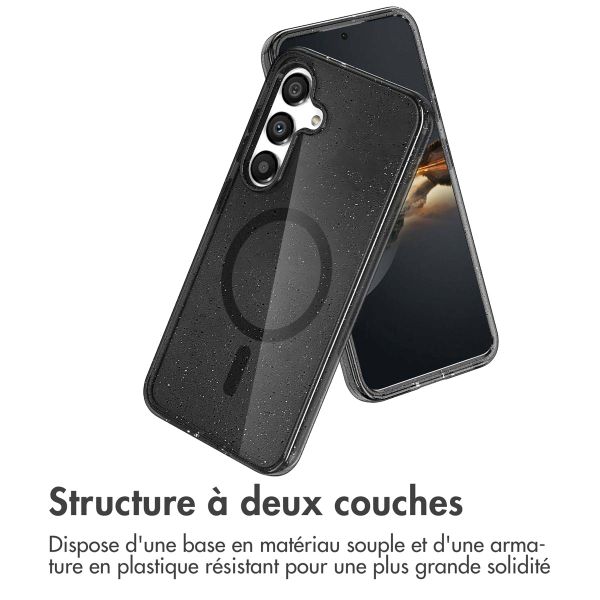 imoshion Coque Pailletée avec MagSafe Samsung Galaxy S25 - Glitter Noir