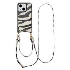 Selencia Coque de télephone Nova avec cordon et porte-cartes Apple iPhone 15 - Zazzy Zebra