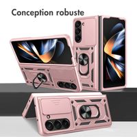 imoshion Coque Arrière Rugged avec anneau Samsung Galaxy Z Fold 5 - Rose Dorée