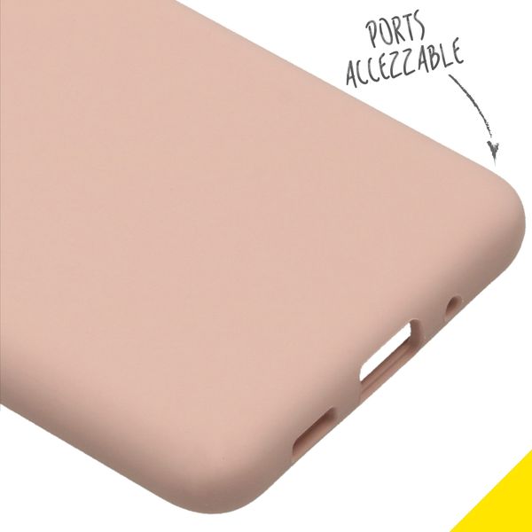 Accezz Coque Liquid Silicone Samsung Galaxy S20 Ultra - Rose