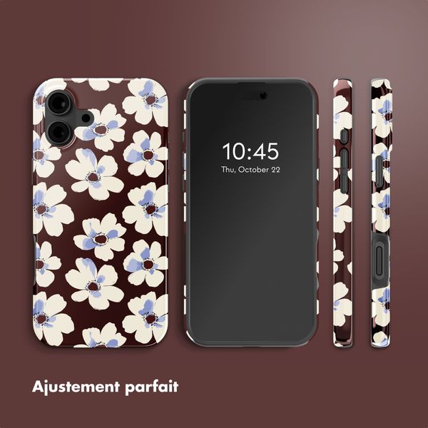 Selencia Coque arrière Vivid avec MagSafe Apple iPhone 16 - Choco Flower Pop