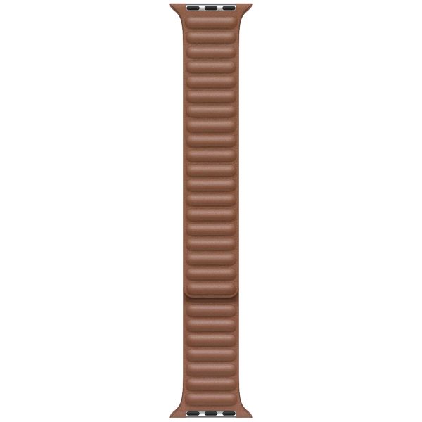 Apple Bracelet Leather Link Apple Watch Series 1 t/m 9 / SE (38/40/41 mm) | Series 10 / 11 (42 mm) - Taille M/L - Saddle Brown