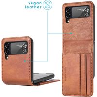 imoshion Étui de télephone portefeuille Luxe Samsung Galaxy Z Flip 3 - Marron