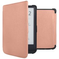 imoshion Étui de liseuse portefeuille Slim Soft Pocketbook Touch Lux 5 / HD 3 / Basic Lux 4 / Vivlio Lux 5 - Rose Doré