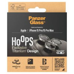 PanzerGlass Protection Caméra Hoops Optic Rings Apple iPhone 15 Pro / 15 Pro Max - Natural Titanium