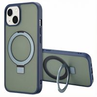 Accezz Coque Ring Stand avec MagSafe Apple iPhone 14 - Bleu