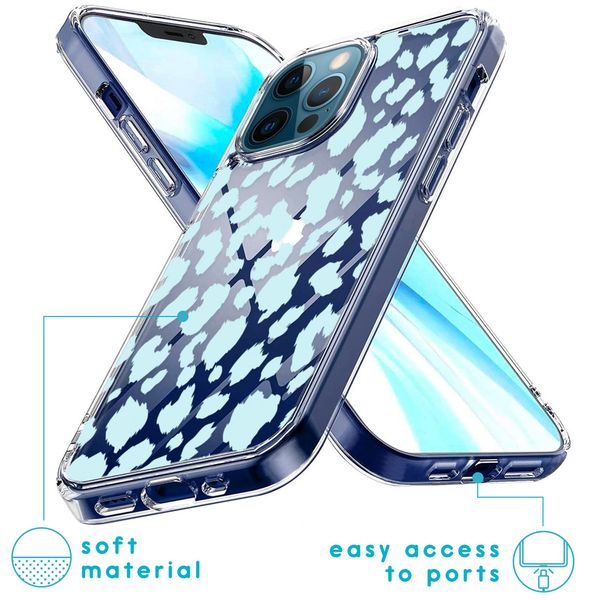 imoshion Coque Design iPhone 12 (Pro) - Léopard - Bleu