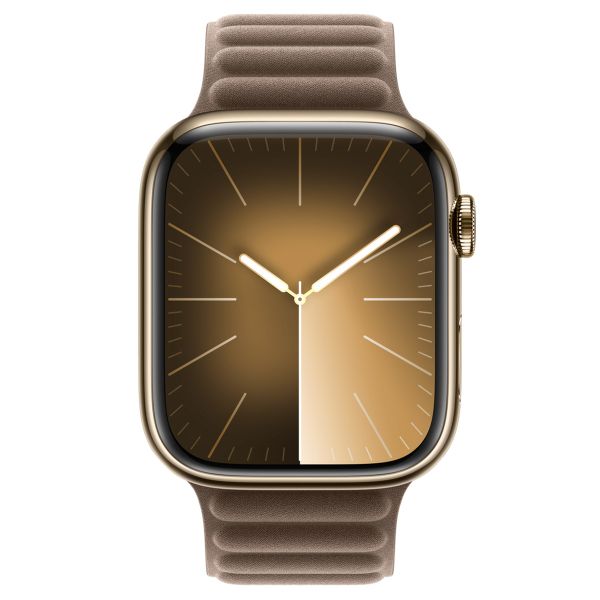 Apple Bracelet à maillons magnétique FineWoven Apple Watch Series 1 t/m 11 / SE / Ultra (44/45/46/49 mm) - Taille M/L - Taupe