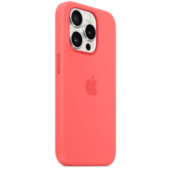 Apple Coque en silicone MagSafe iPhone 15 Pro - Guava