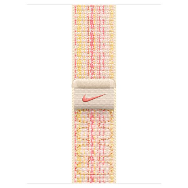 Apple Bracelet Nike Sport Loop Apple Watch Series 1 t/m 9 / SE (38/40/41 mm) | Series 10 / 11 (42 mm) - Starlight & Pink