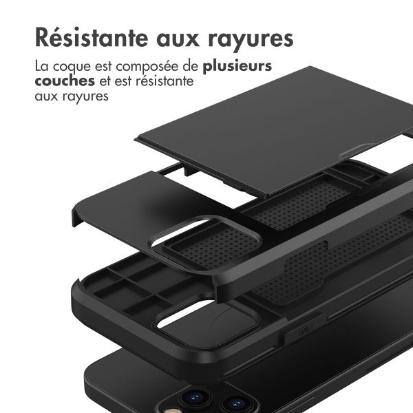 imoshion Coque arrière avec porte-cartes iPhone 12 Pro Max - Noir