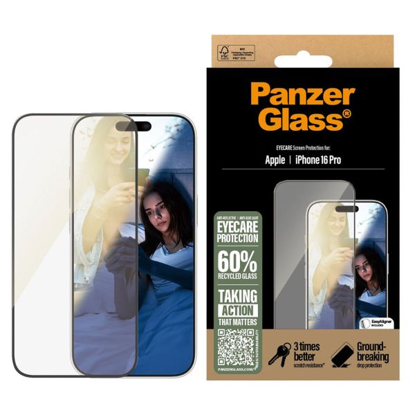 PanzerGlass Protection d'écran EyeUltra-Wide Fit Anti avec applicateur Apple iPhone 16 Pro