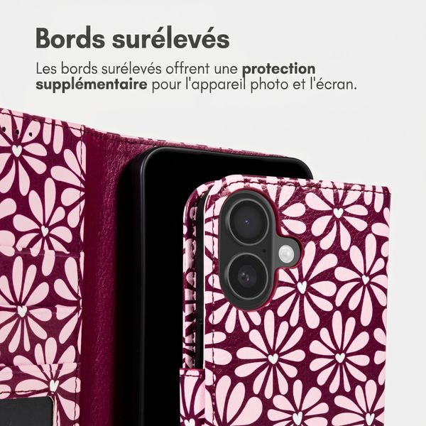 imoshion Étui de télephone portefeuille Design Apple iPhone 17 - Bloom Love Blush