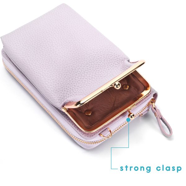 imoshion Sac téléphone en cuir végan Crossbody - Violet