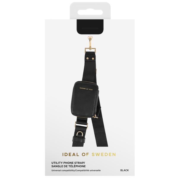 iDeal of Sweden Utility Phone Strap - Corde de téléphone universelle - Noir