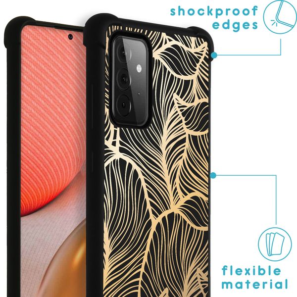 imoshion Coque Design avec cordon Samsung Galaxy A72 - Golden Leaves