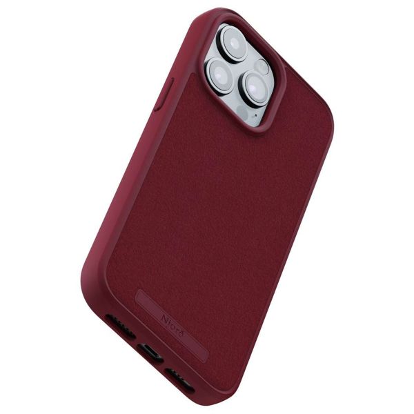 Njorð Collections Coque daim Comfort+ MagSafe iPhone 15 Pro Max - Red