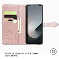 imoshion Etui de télephone Mandala Samsung Galaxy Fold 7 - Rose Doré