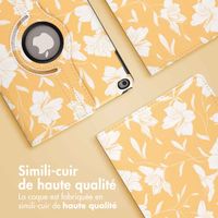 imoshion Coque tablette Design rotatif à 360° iPad 6 (2018) / iPad 5 (2017) / Air 2 (2014) / Air 1 (2013)- Yellow Flowers