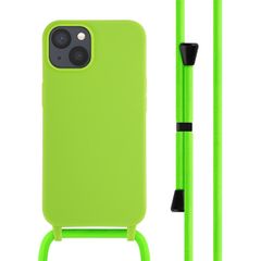 imoshion ﻿Coque en silicone avec cordon iPhone 13 - Vert Fluo