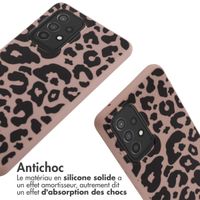 imoshion Coque design en silicone avec cordon Samsung Galaxy A53 - Animal Pink