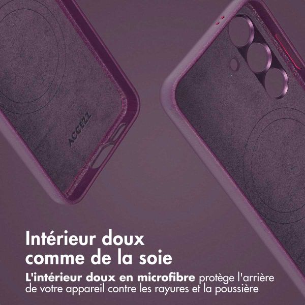 Accezz Étui de téléphone portefeuille en cuir 2-en-1 avec MagSafe Samsung Galaxy S24 - Heath Purple