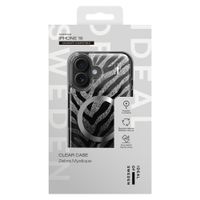 iDeal of Sweden Coque MagSafe transparente limitée Apple iPhone 16 - Zebra Mystique