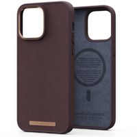 Njorð Collections Coque en cuir véritable MagSafe iPhone 14 Pro Max - Dark Brown