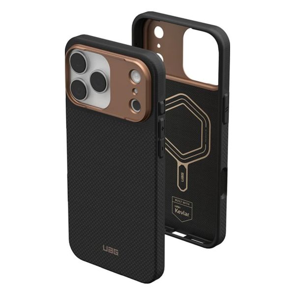UAG Coque arrière Fibr Armr MagSafe Kevlar Apple iPhone 17 Pro Max - Graphite / Bronze