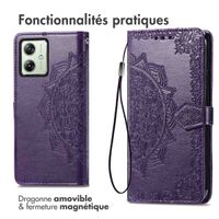 imoshion Etui de téléphone portefeuille Mandala Motorola Moto G54 - Violet