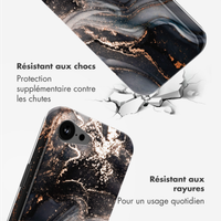 Selencia Coque arrière Vivid avec MagSafe Apple iPhone 16e - Chic Marble Black