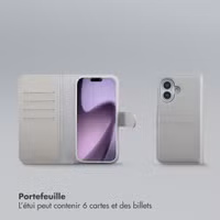 Selencia Étui portefeuille amovible Olyn avec MagSafe Apple iPhone 17 - Gris