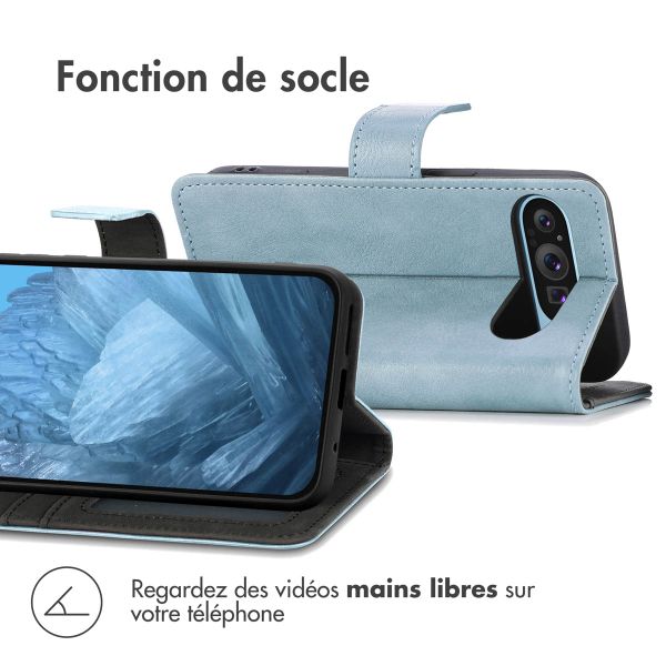 imoshion Étui de téléphone portefeuille Luxe Google Pixel 9 Pro XL - Bleu clair